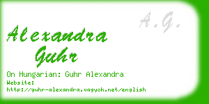 alexandra guhr business card
